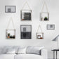 J JACKCUBE DESIGN Floating Hanging Square Shelves Wall Mounted Rustic Wood Cube Display Shelf Shadow Boxes Decorative Boho Home Décor for Living Room, Bedroom, Office, Set of 4 (White) - MK571C