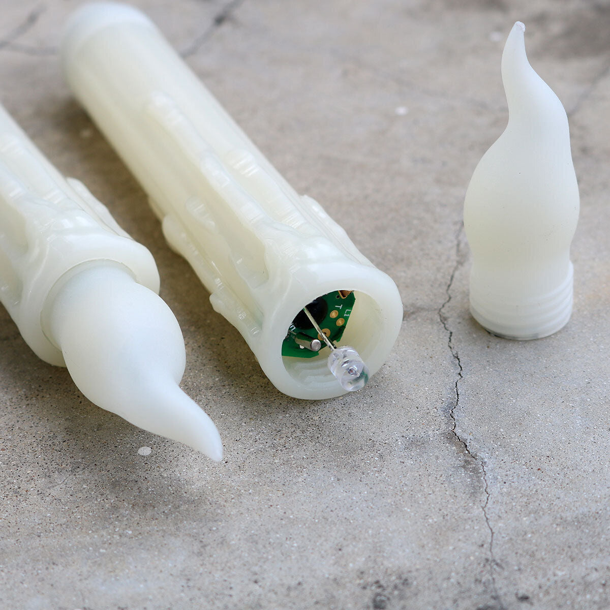 6Pcs 6.7'' Flickering Battery Operated Candlesticks Window LED Flameless Candles