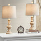 Tradition 20.5'' Rustic Table Lamp Set of 2 for Living Room Farmhouse Bedside Desk Lamps Bedroom Nightstand Vintage Lamps Linen Washed