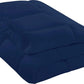All Season 250 GSM Comforter - Soft down Alternative Comforter - Plush Siliconized Fiberfill Duvet Insert - Box Stitched (Twin/Twin XL, Navy)