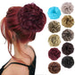 1PCS Messy Hair Bun Hair Scrunchies Extension Curly Wavy Messy Synthetic Chignon for Women Updo Hairpiece