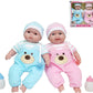Twins 13" Realistic Soft Body Baby Dolls | JC Toys - Berenguer Boutique | Twins Gift Set with Removable Outfits and Accessories | Pink and Blue | Caucasian | Ages 2+