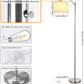 LED Floor Lamp with Dimmer, Fully Dimmable Standing Lamp Modern Tall Pole Lamp with Hanging Fabric Shade and Silver Base Montage Reading Light for Living Room Bedroom, Bright 8W LED Bulb Included