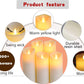 Flickering Flameless Candles with 10-Key Timer Remote, Exquisite Decor Battery Operated Candles Outdoor Heat Resistant with Realistic Moving Wick LED Flames