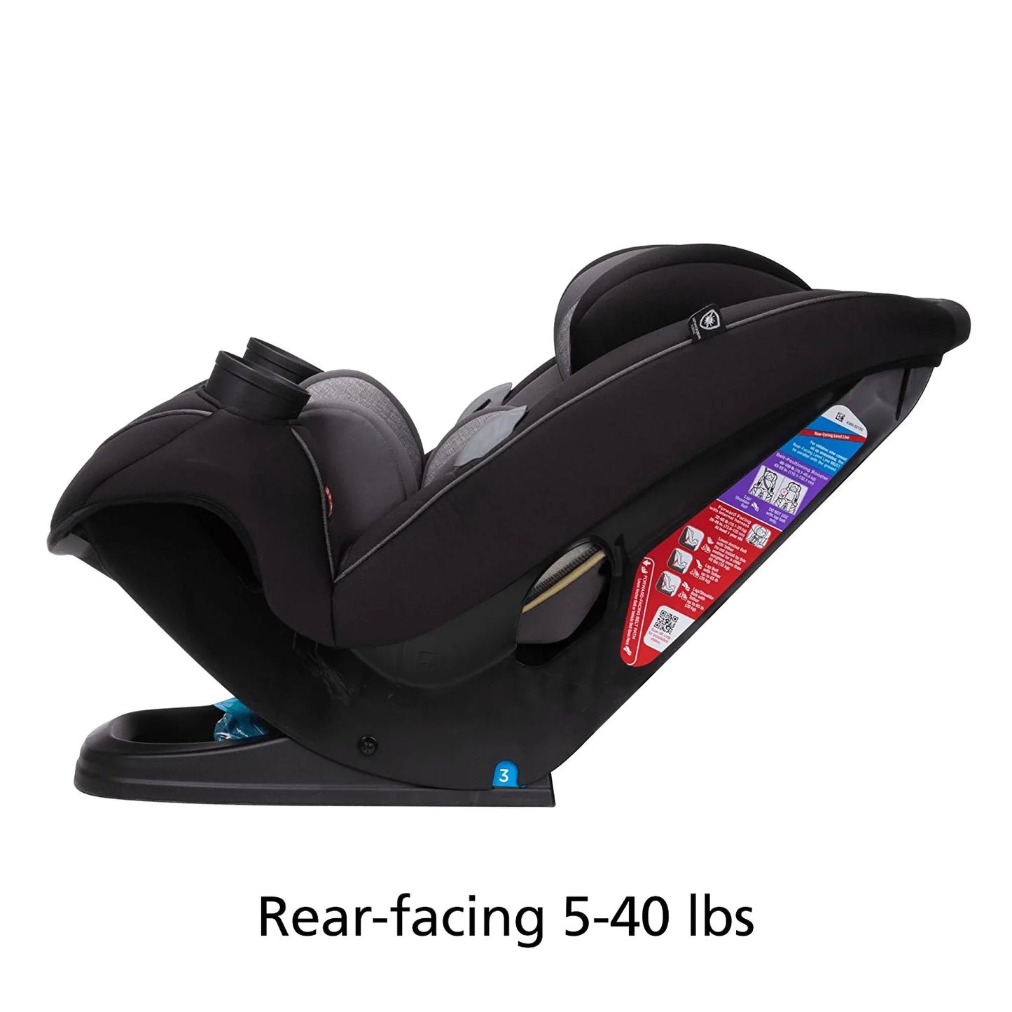 Grow and Go All-In-One Convertible Car Seat,Rear-Facing 5-40 Pounds, Forward-Facing 22-65 Pounds, and Belt-Positioning Booster 40-100 Pounds, Carbon Ink