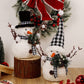 Christmas Table Decorations, Set of 2 Snowman with Pine Cone Twigs, Winter Tabletop Decor for Indoor Home Kitchen Fireplace Office Room Xmas Gifts Holiday Party