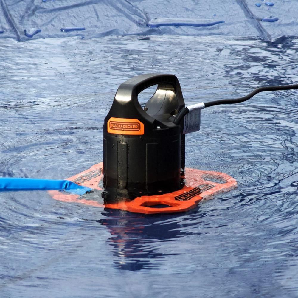 1500 GPH Submersible Automatic Pool Cover Pump W/ Filter