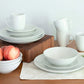 Simply Coupe 16 Piece Dinnerware Set, White - SM-1600-CP-SW