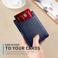Slim Money Clip Wallet for Men Minimalist Leather Bifold RFID Blocking Large Capacity with Gift Box Blue