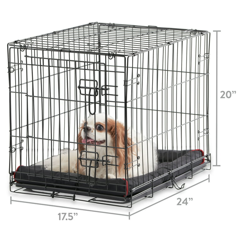 Vibrant Life, Single-Door Folding Dog Crate with Divider, Medium, 30"