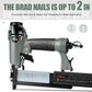 Pneumatic Brad Nailer,  2 in 1 Nail Gun Staple Gun Fires 18 Gauge 2 Inch Brad Nails and Crown 1-5/8 Inch Staples with Carrying Case and Safety Glasses