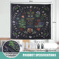 Plant Tapestry, Nature Moon Phase Tapestry Wall Hanging, Bohemian Mandala Tapestry Aesthetic Bedroom Decor, Botanical Tapestries Suitable for Bedroom Home Dorm---50" X 60"