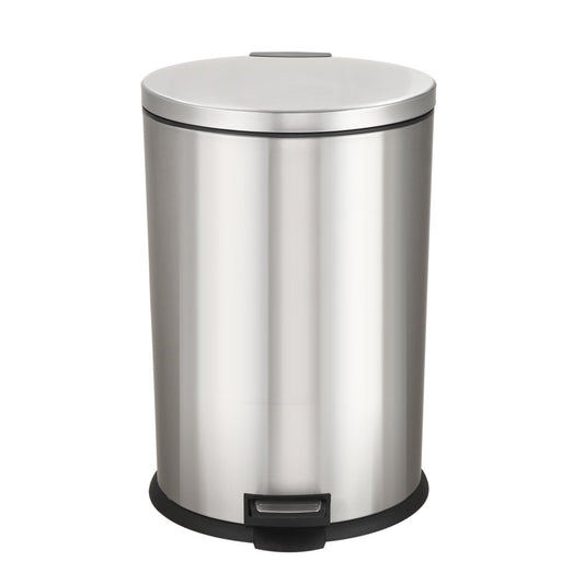 Better Homes & Gardens Stainless Steel Oval Kitchen Garbage Can with Lid, 10.5 Gallon