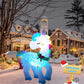 Homify 6FT Christmas Inflatables, Unicorn Inflatable with Built-in Rotating Lights, Christmas Blow Up Yard Decorations for Lawn, Garden Outdoor/Indoor Decor
