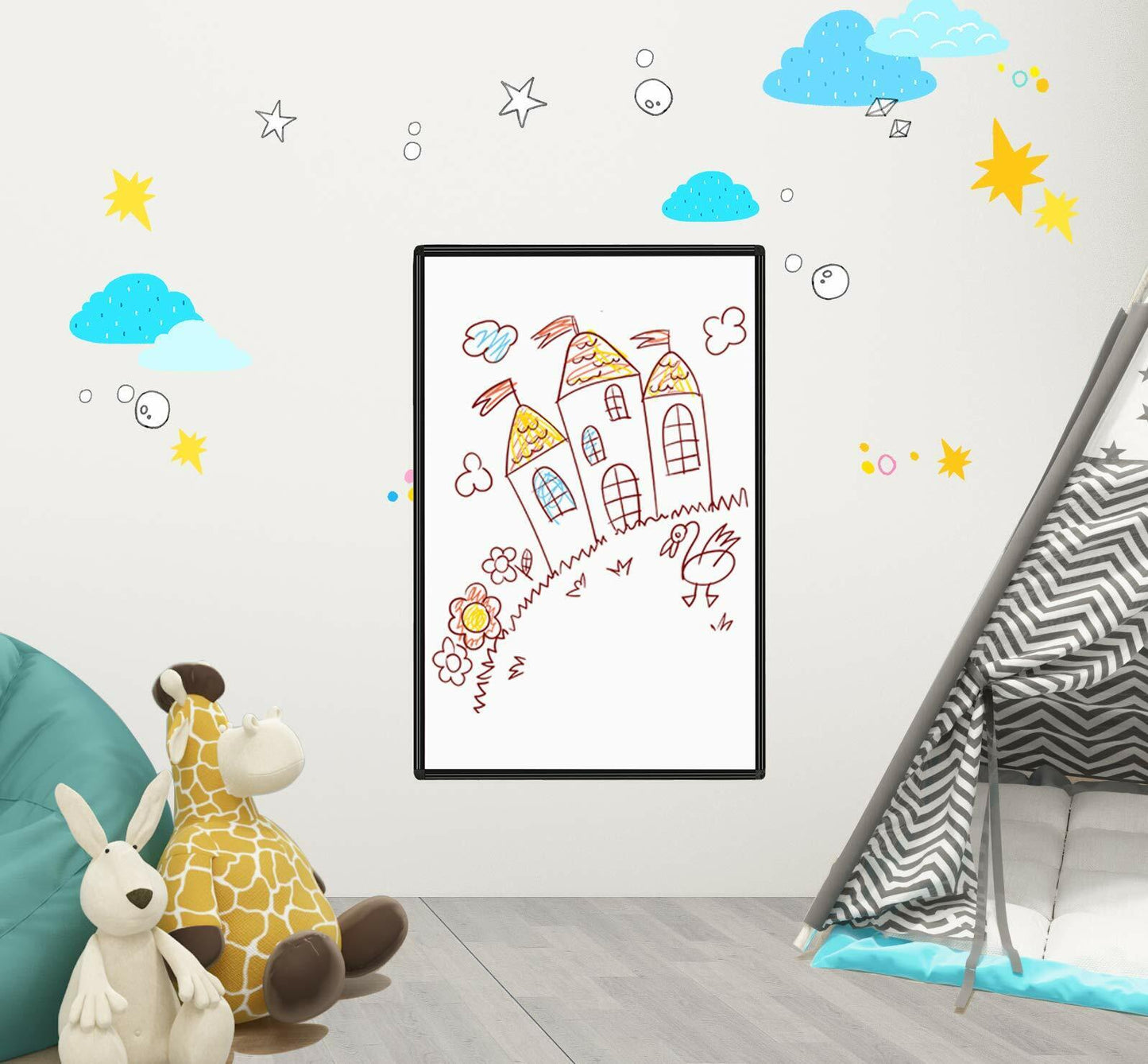 VIZ-PRO Magnetic Dry Erase Board Whiteboard Office Home School 36 X 24 Inches