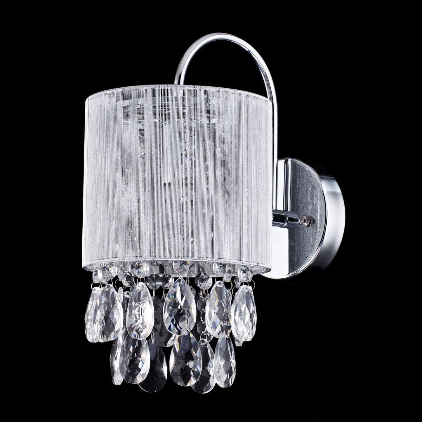 Ecopower Lighting Modern Metal Crystal Wall Sconce--1 Light