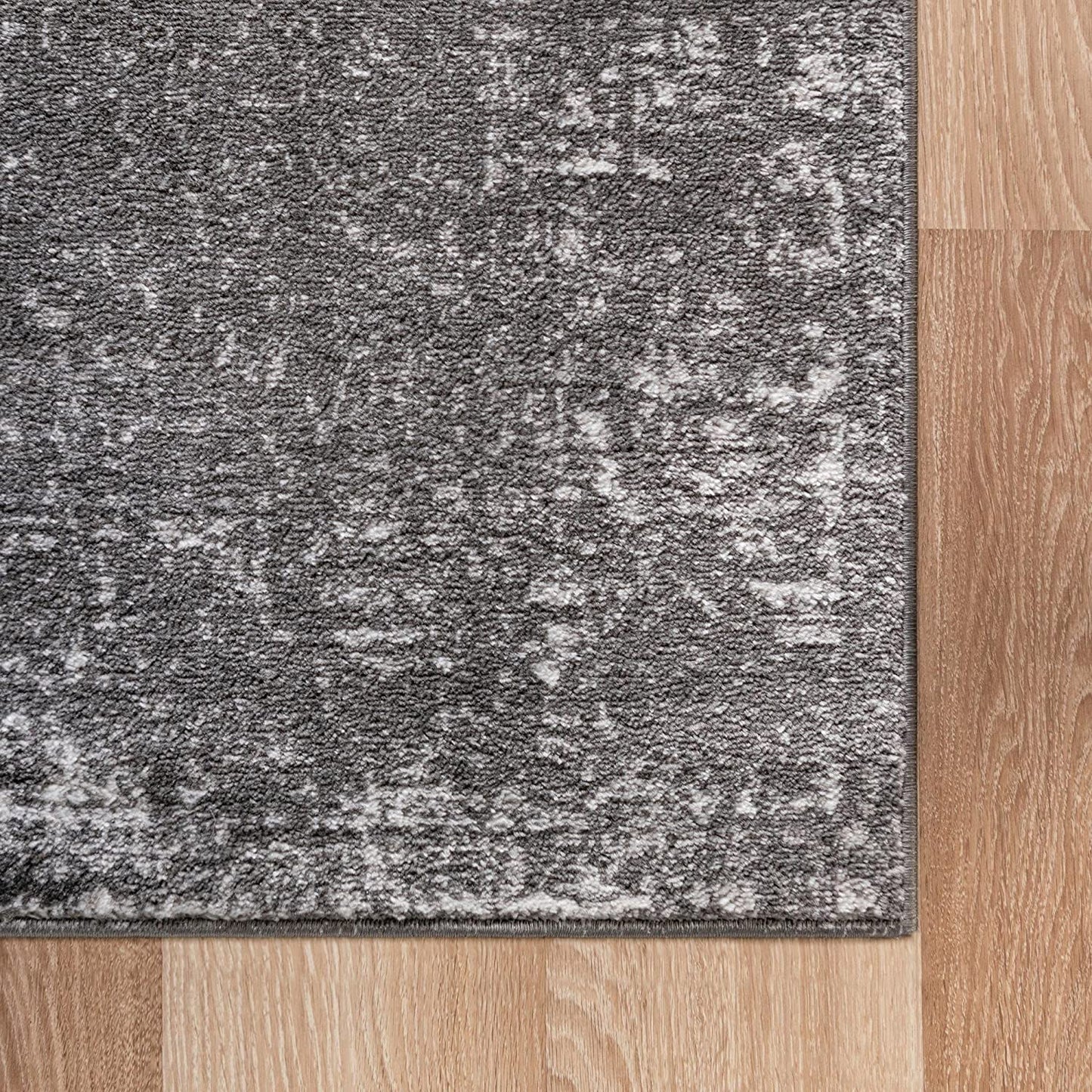 Sofia Collection Traditional Vintage Dark Gray Runner Rug (2' X 7')