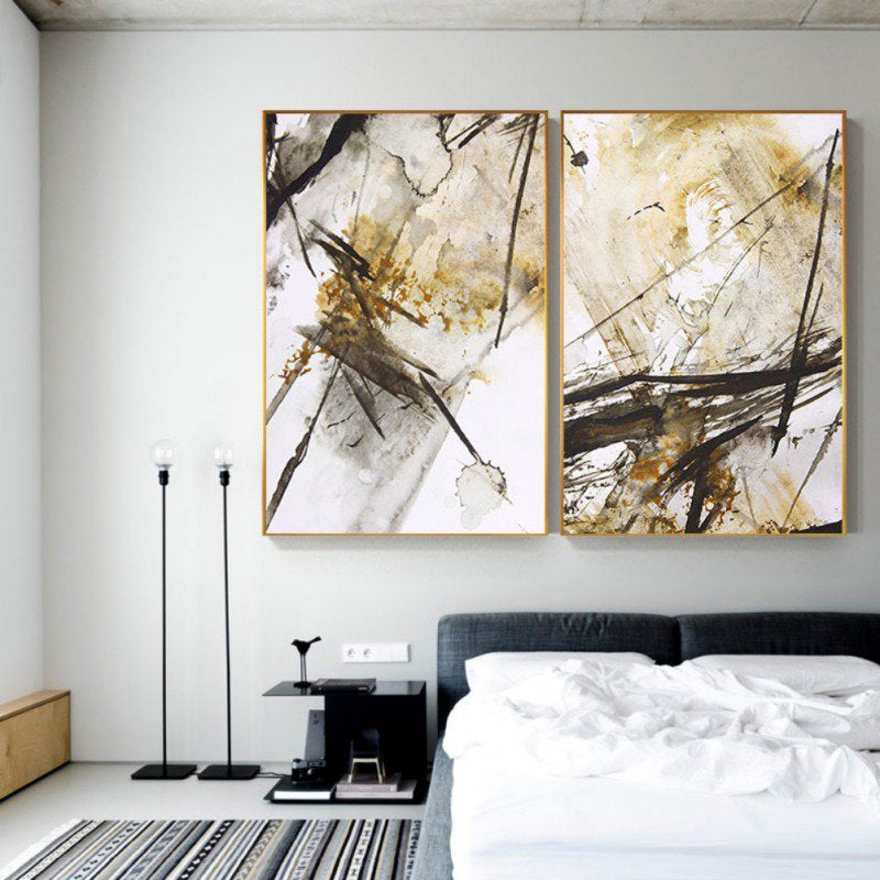 Modern Wall Decor 3 Piece Wall Art 16"X24" Abstract Wall Artwork Wooden Framed for Dining Room Bedroom Kitchen Home Office Wall Decoration