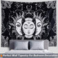 Not Fade Machine Washable Mandala Tapestry Wall Hanging Trippy Hippie Bohemian Psychedelic Wall Tapestry for Bedroom Living Room, Blue White, Small (28.7X37.4 Inches)(73X95 Cm)