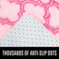 Luxury Shag Area Rug Modern Indoor Plush Fluffy Rugs, Extra Soft and Comfy Carpet, Geometric Moroccan Rugs for Bedroom Living Room Girls Kids Nursery, 5X8 Feet Pink/Hot Pink