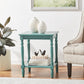 Simplify 24" End Side Table, 24 X 19.5 X 15.75, Antique Iced Blue