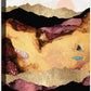 Gold Abstract Mountain Canvas Wall Art Sunset Natural Landscape Canvas Painting Nordic Style Modern Wall Art for Bathroom Office Home Decoration Framed Ready to Hang Set 12X16 1Panel