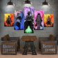 Demon Slayer Poster Anime Canvas Wall Art Kimetsu No Yaiba 5 Pieces HD Print Painting Tanjiro Nezuko Kamado Silhouette Decoration Pictures Modern for Living Bathroom Room Home Decor Unframed