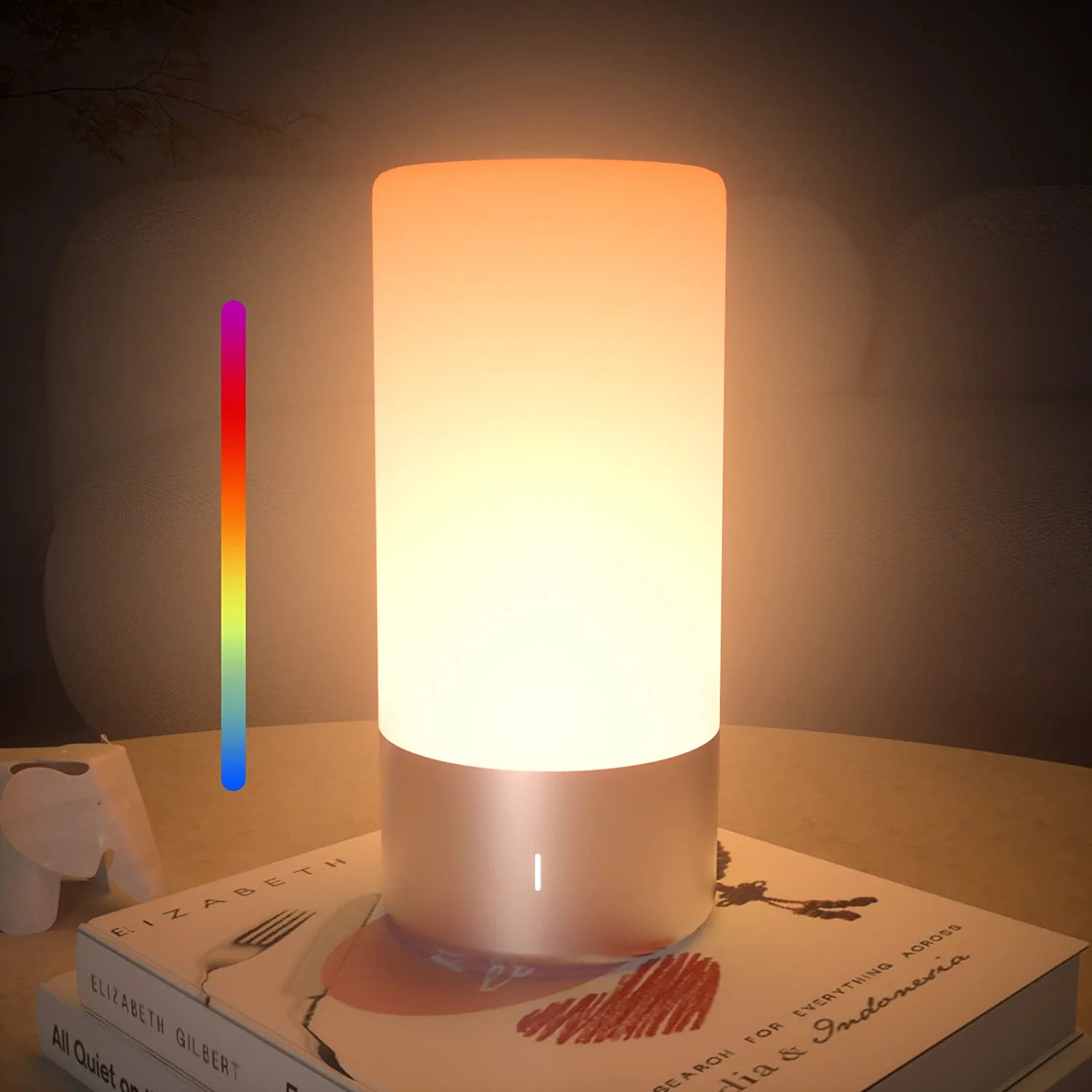 Touch Lamp, Lamp for Bedroom, 3-Level Brightness Warm White Light, RGB Colorful Mode for Fun, as a Gift for Christmas
