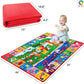 Baby Cotton Play Mat, Playmat Baby Crawling Mat for Floor Baby Mat Large Super Soft Extra Thick (0.6Cm), Plush Surface Foldable Non-Slip Non-Toxic