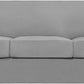 4 Pieces Stretch Couch Cover Sofa Cover for Dogs Washable Sofa Slipcover for 3 Separate Cushion Couch Spandex Jacquard Fabric Elastic Furniture Protector for Pets, Kids (Light Gray, Sofa)