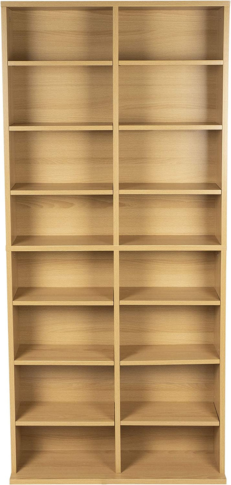 Atlantic Oskar 464 Media Storage Cabinet – Protects & Organizes Prized Music, Movie, Video Games Toys & Dolls, Trading Cards, or Sports Memorabilia Collections, PN 38435720 in Maple
