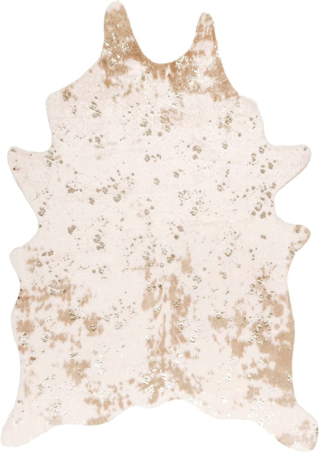 Iraida Contemporary Faux Cowhide Area Rug