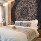 Black Mandala Tapestry Wall Hanging Psychedelic Wall Tapestry Aesthetic Indian Hippie Wall Decor Bohemian Wall Art Boho Home Decoration for Bedroom,Living Room,Dorm