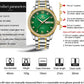OLEVS Luxury Diamond Watches for Men Waterproof Mens Fine Business Casual Watch Calendar Week Analog Quartz Watch for Christmas