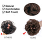 1PCS Messy Hair Bun Hair Scrunchies Extension Curly Wavy Messy Synthetic Chignon for Women Updo Hairpiece (8#(Medium Chestnut Brown))