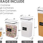 Airtight Food Storage Containers with Lids,  24 Pcs Plastic Kitchen and Pantry Organization Canisters for Cereal, Dry Food, Flour and Sugar, BPA Free, Includes 24 Labels