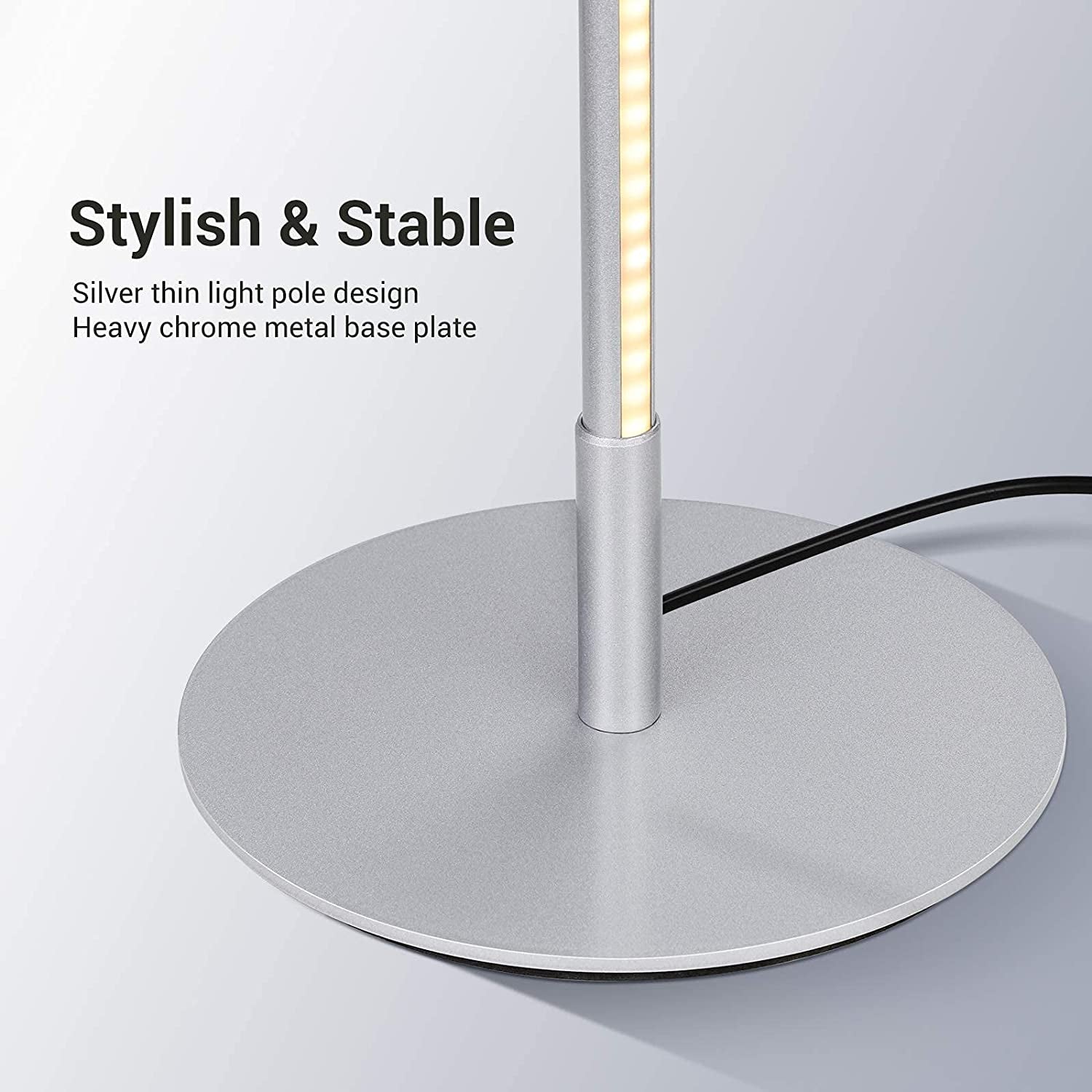 Modern Floor Lamp,Led Corner Lights with Dimmable,Standing Floor Lamp for Living Room,Bedroom,Office,Natural Light 3000K