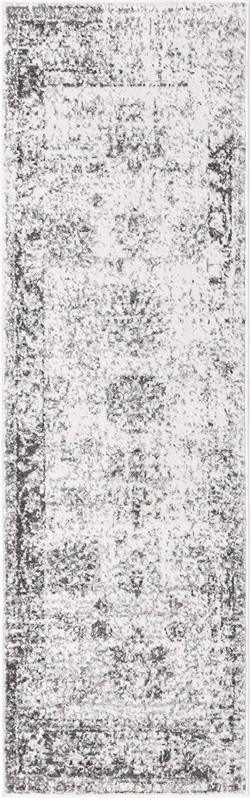 Sofia Collection Traditional Vintage Gray Runner Rug (2' X 7')