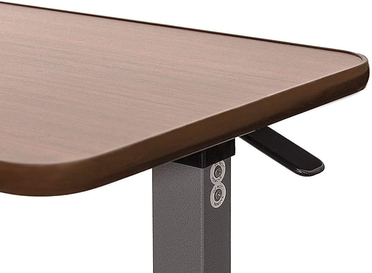 Medical Adjustable Overbed Bedside Table with Wheels (Hospital and Home Medical Use)