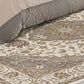 SUPERIOR Glendale Traditional Floral Medallion Polypropylene Indoor Area Rug with Jute Backing, 4' X 6', Green
