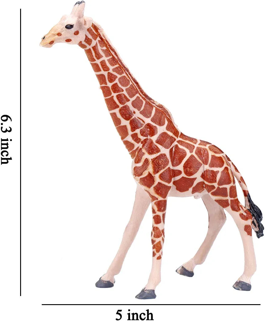Safari Animals Figures Toys, Realistic Jumbo Wild Zoo Animals Figurines Large Plastic African Jungle Animals Playset with Elephant, Giraffe, Lion, Tiger, Gorilla for Kids Toddlers, 12 Piece Gift Set