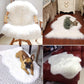 Faux Fur Rug Sheepskin Rug Runner 2'X4' Soft Sheepskin Fur Chair Couch Cover Milk White Sheepskin Area Throw Rug Runner for Bedroom Kids Nursery Living Room