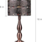 18 Inch Tall DIY Industrial Art Deco Retro Creative All Metal Table Lamps Bedroom,  Large Bronze Baroque Vintage Lights for Living Room