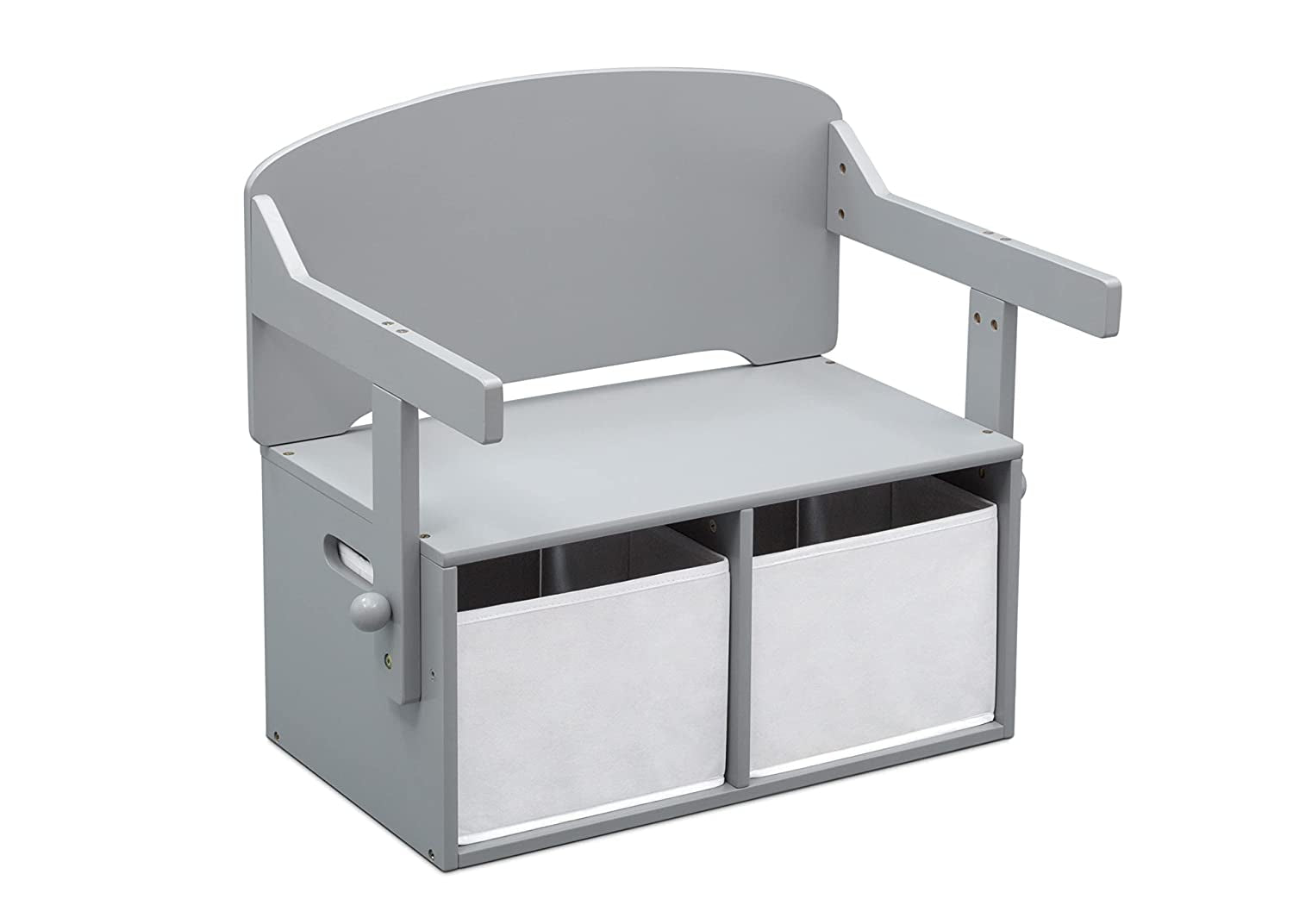 Mysize Kids Convertible Activity Bench - Greenguard Gold Certified, Grey