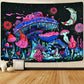 Mushroom Tapestry Moon and Stars Tapestries Plants Tapestry Starry Night Sky Tapestry Monster Tapestry Wall Hanging for Room (51.2 × 59.1 Inches)