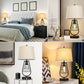 Set of 2 Industrial Touch Control Table Lamps with USB Port, 3-Way Dimmable Farmhouse Bedside Nightstand 2-Lights Lamps for Bedroom Living Room Reading, Cream Fabric , Black Metal Base, Bulbs Included