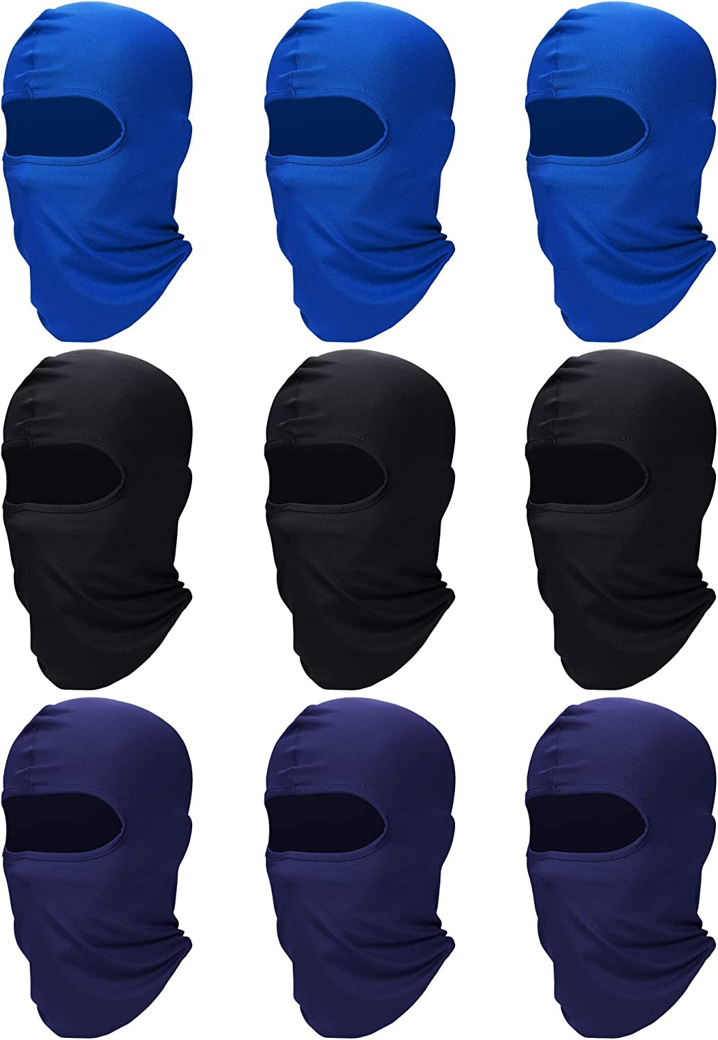 SATINIOR 9 Pcs Ski Mask for Men Full Face Helmet Mask Balaclava Winter Neck Gaiter Outdoor Cycling Windproof Hood
