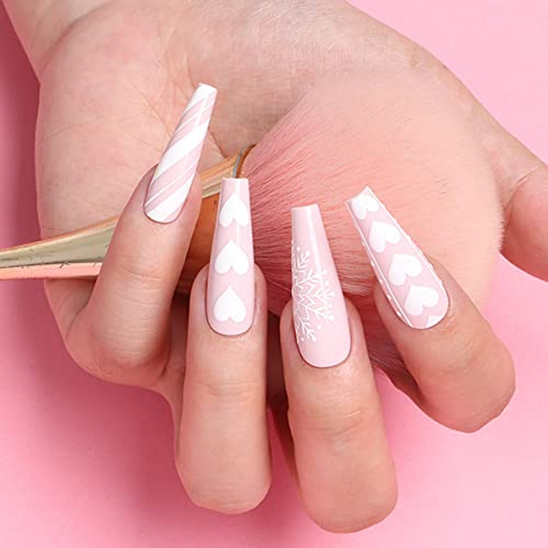 Coffin Nails Long Fake Nails - Clear Acrylic Nails Coffin Shaped Ballerina Nails Tips  500Pcs Full Cover False Nail Artificial Nails with Case for Nail Salons and DIY Nail Art, 10 Sizes