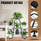 Metal Plant Stand Indoor Outdoor Multiple 6 Tier Tall Corner Flower Pot Holder Stands Shelf Rack Wrought Iron Tiered Planter Shelves for Patio, Living Room, Garden, Balcony, Black