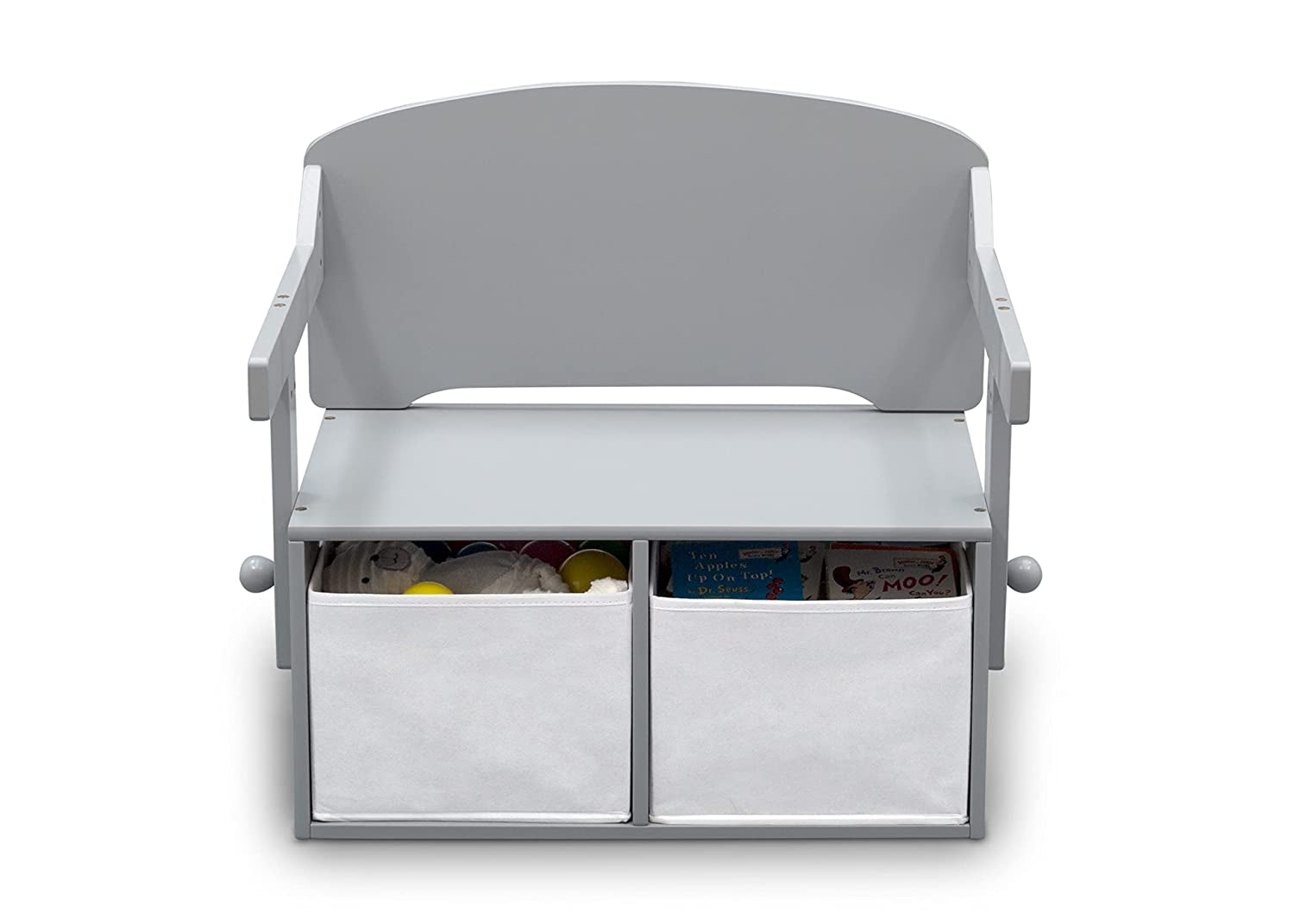 Mysize Kids Convertible Activity Bench - Greenguard Gold Certified, Grey